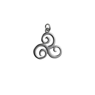 Silver 25mm Trisquel Pendant