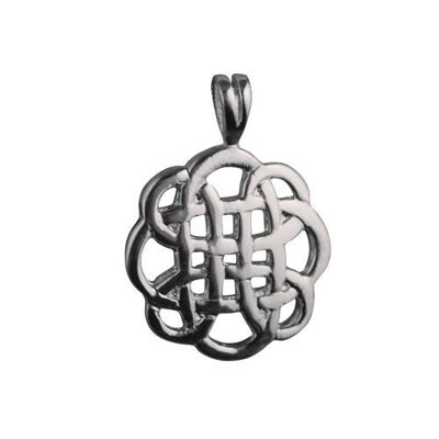 Silver 20mm round Celtic knot design Pendant