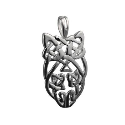 Silver 27x15mm Celtic knot design Pendant