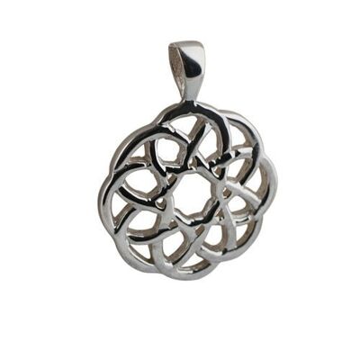 Silver 17mm round Celtic Knot design Pendant