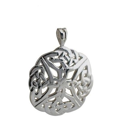 Silver 29mm round Celtic knot design Pendant