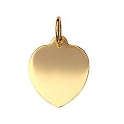 9ct 16x14mm plain heart Disc