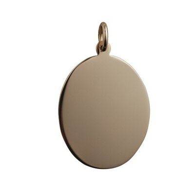 9ct 27x21mm plain oval Disc