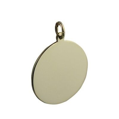 18ct 26mm round plain Disc