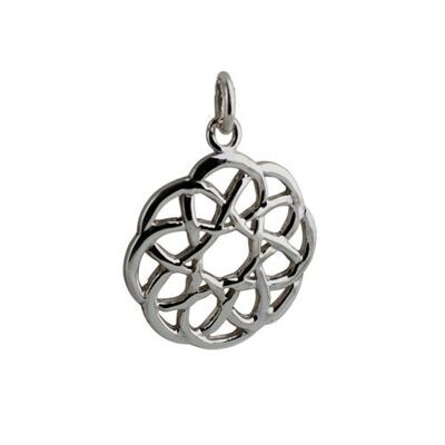 Silver 22mm round Celtic knot design Pendant