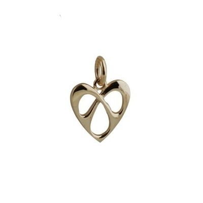 9ct 16x15mm Entwined Heart Pendant