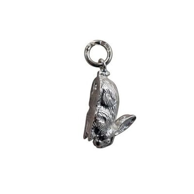 Silver 18x10mm Rabbit Charm or Pendant