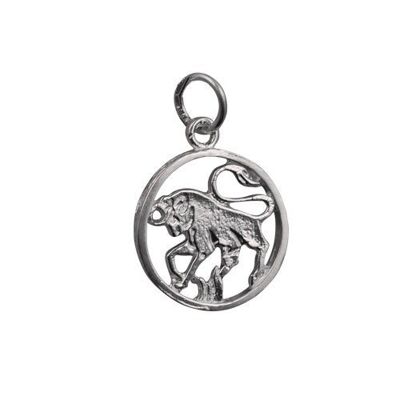 Silver 15mm round Taurus Zodiac Charm