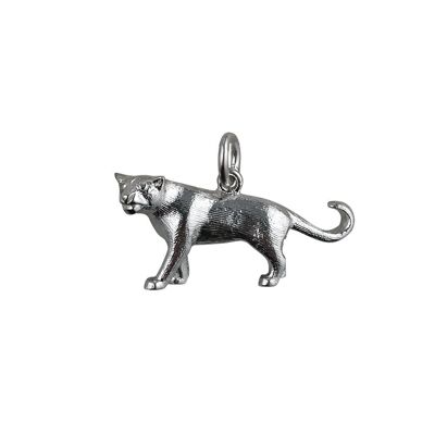 Silver 20x30mm solid Mountain Lion Pendant or Charm