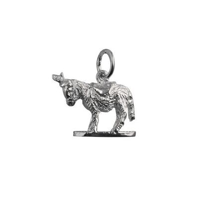 Silver 14x17mm Donkey charm