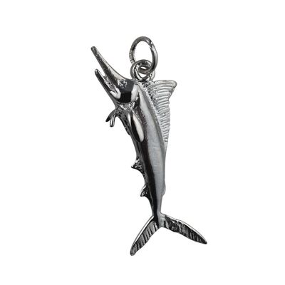 Silver 14x40mm solid Sword Fish Pendant or Charm