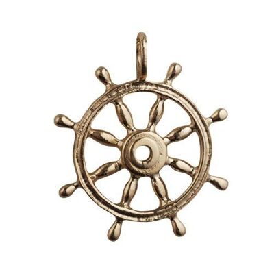 9ct 28mm Ships wheel charm