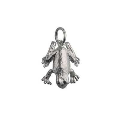 Silver 18x13mm frog charm
