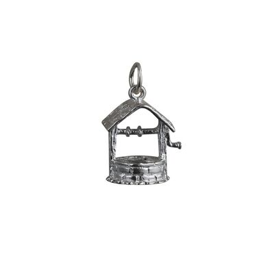 Silver 15x13mm Wishing Well Pendant or Charm