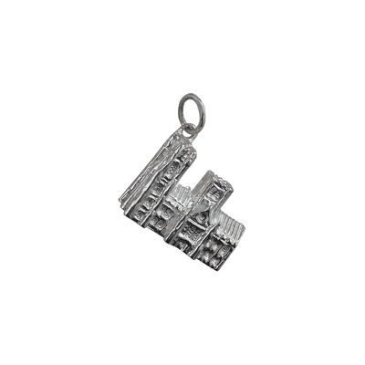 Silver 13x18mm Westminster Abbey Pendant or Charm