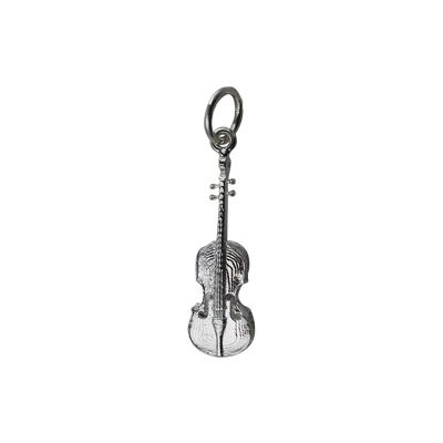 Silver 21x7mm Violin Pendant or Charm