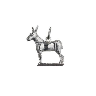 Silver 19x18mm Donkey Charm