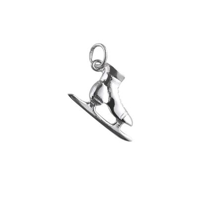 Silver 13x20mm Ice skating boot Charm