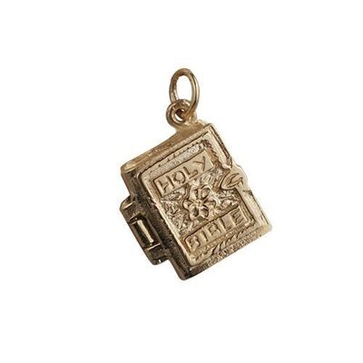 9ct 15x14mm The Holy Bible Charm