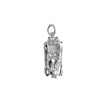 Silver 25x10mm moveable Vintage car Charm