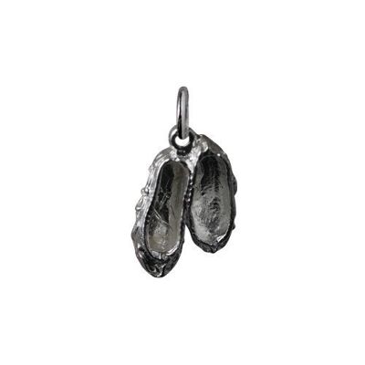 Silver 21x14mm Ballet shoes Pendant