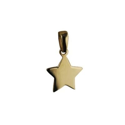 9ct 11x12mm plain Star Pendant with bail loop