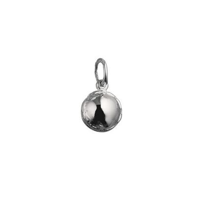 Silver 10mm solid Cricket Ball Pendant or Charm