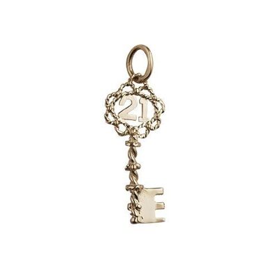 9ct 25x10mm 21 Key Charm