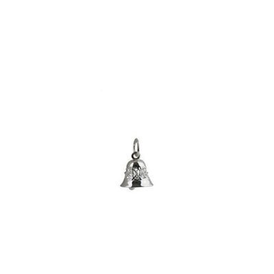 Silver 10x11mm Moveable Bell Pendant or Charm