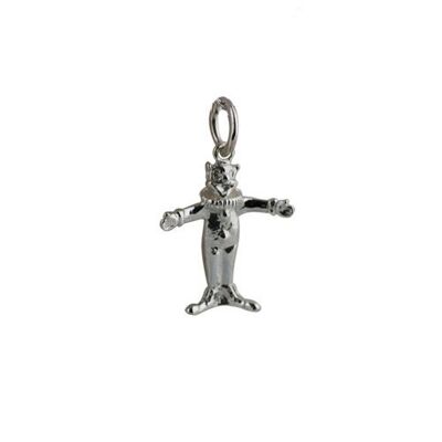 Silver 16x15mm Clown Charm