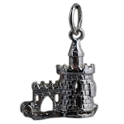 Silver 15x14mm moveable The bloody tower Charm