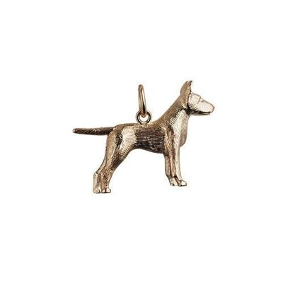 9ct 19x25mm Staffordshire Bull terrier Pendant or Charm