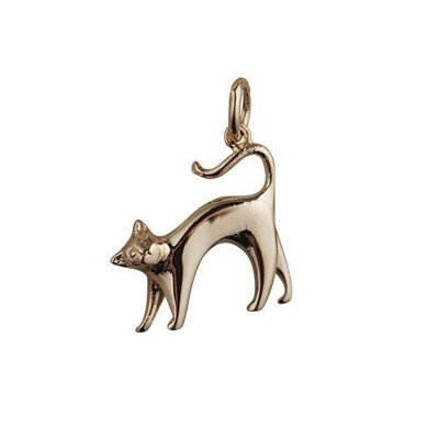 9ct 23x21mm Cat Pendant or Charm
