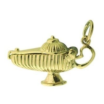9ct 14x24mm moveable Aladins lamp Pendant or Charm
