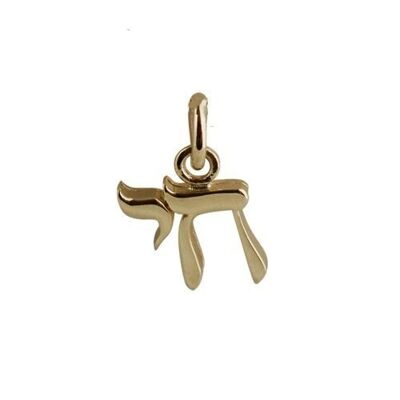9ct 12x11mm Hebrew Chai the word for life Charm