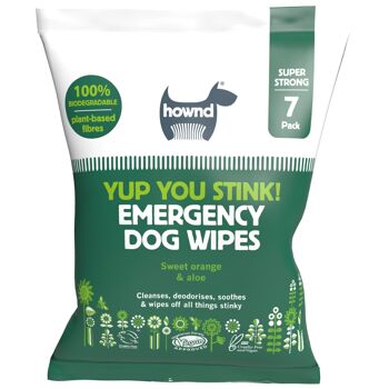 Ouaip tu pues ! Lingettes d'urgence biodégradables pour chien x10 2