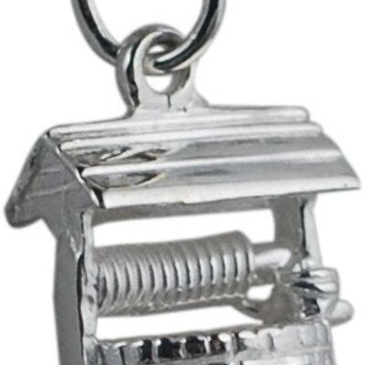 Silver 12x12mm Wishing well Charm