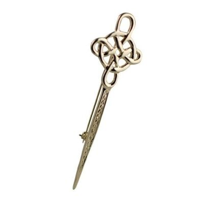 9ct 74x22mm embossed Kilt pin Brooch