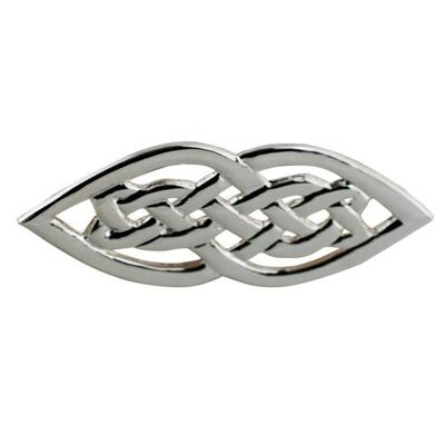 Silver 21x40mm Celtic knot design Brooch