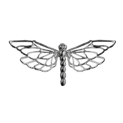 Silver 26x55mm Dragonfly Brooch