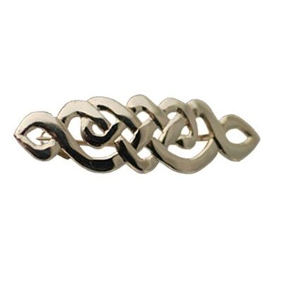 9ct 12x41mm Celtic knot design Brooch