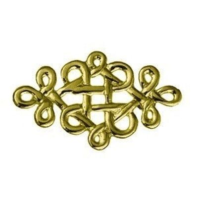 9ct 20x32mm Celtic knot design Brooch
