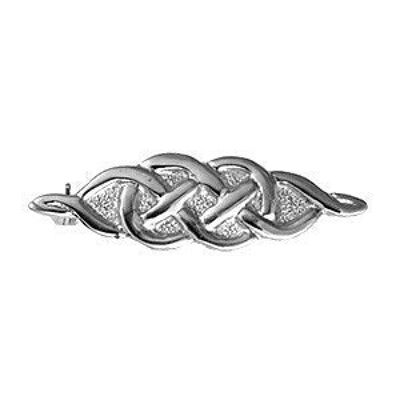 Silver 11x38mm Celtic knot design Brooch