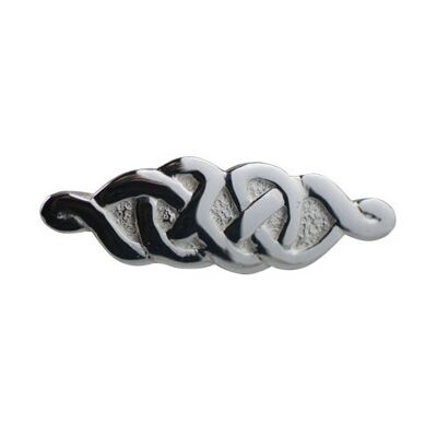 Silver 13x40mm Celtic knot design Brooch