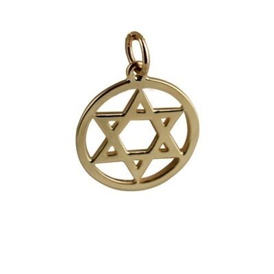 9ct 16mm plain Star of David Pendant