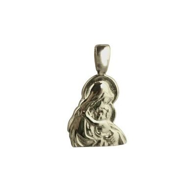 9ct 15x12mm Madonna with child Pendant