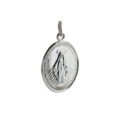 Silver 20x16mm Miraculous medal Pendant