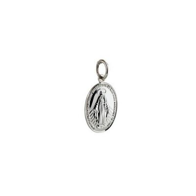 Silver 16x11mm Miraculous Medal Pendant