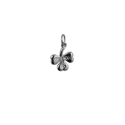 Silver 8x13mm Shamrock Pendant or Charm