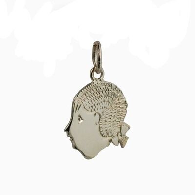 9ct 16x15mm girls head Charm